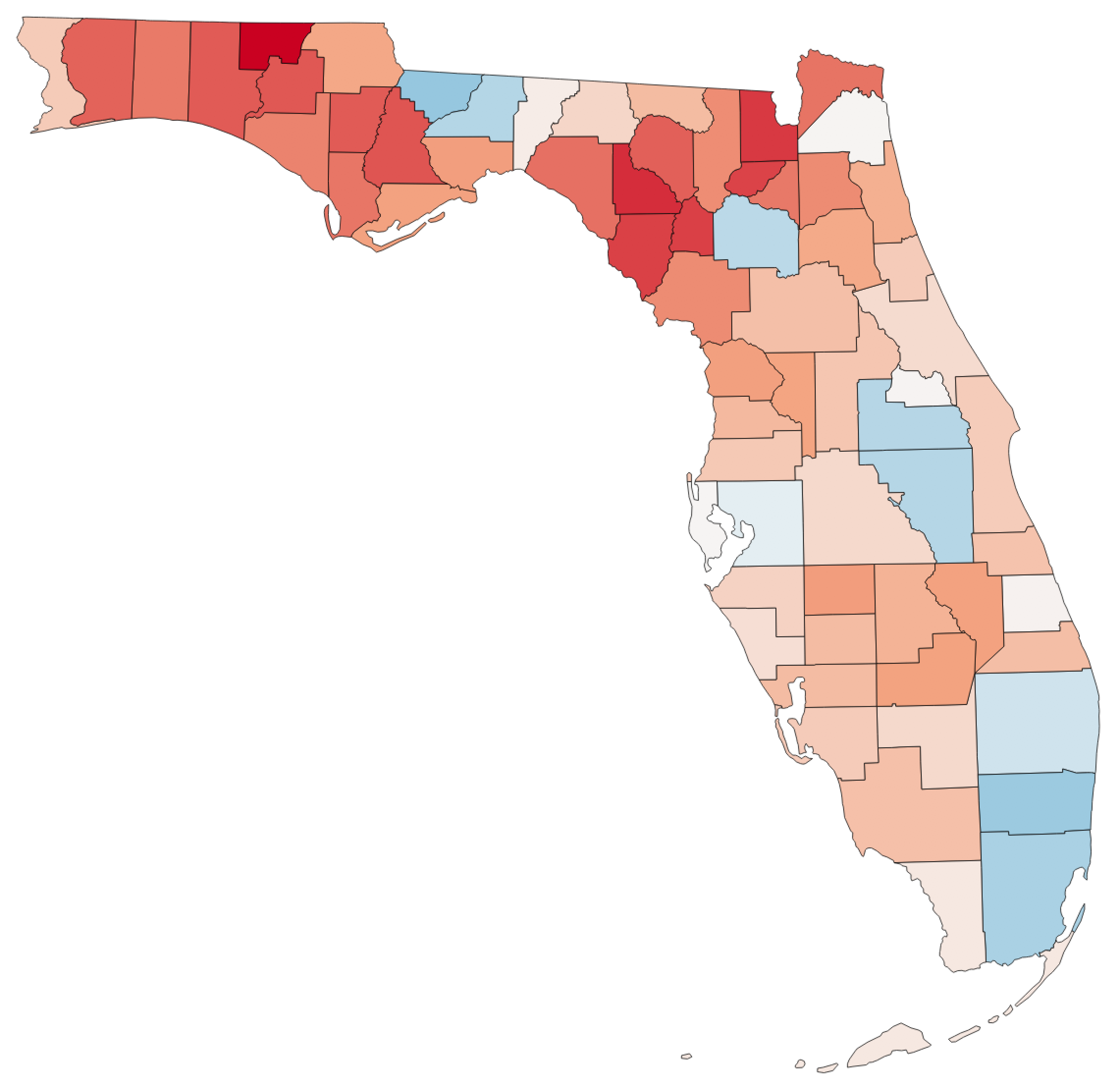 Color ramp map